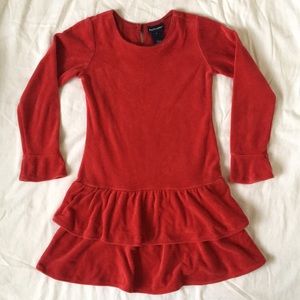 ralph lauren red velvet dress